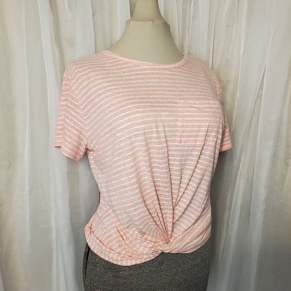 Umgee Stripped Sinched Tee - Picture 3 of 7